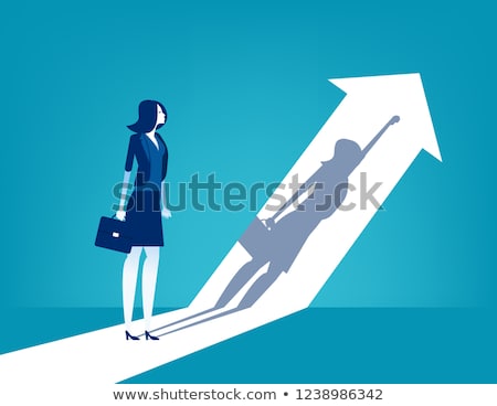 Foto stock: Businesswoman And His Shadow In Business Concept