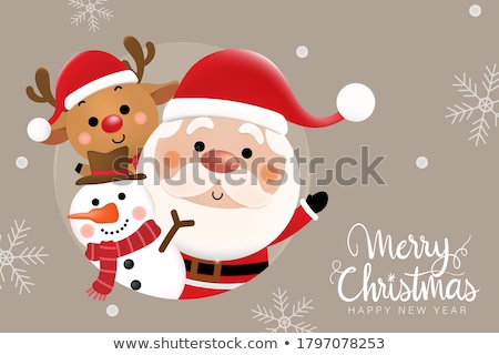 Zdjęcia stock: Santa Claus Vector Christmas Card