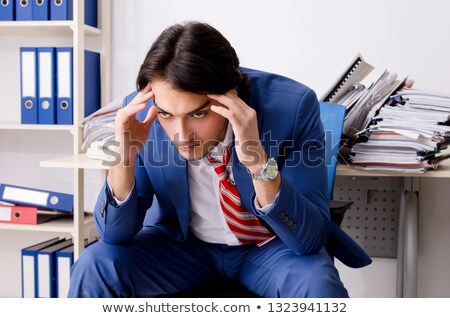 Stock photo: Workaholic Businessman With Headache And Stress