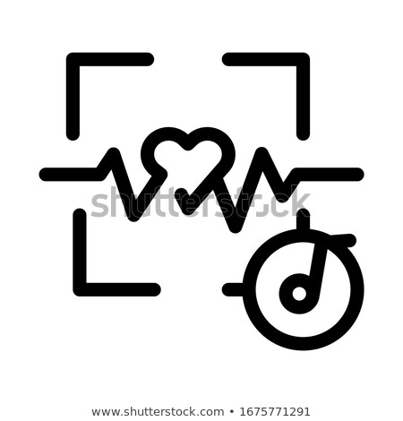 Effect Of Music On Heart Outline Illustration [[stock_photo]] © pikepicture
