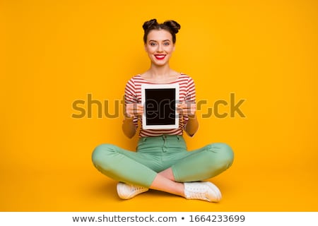 Stock fotó: Female Model Isolated On White