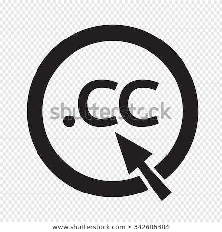 Сток-фото: Domain Dot Cc Sign Icon Illustration