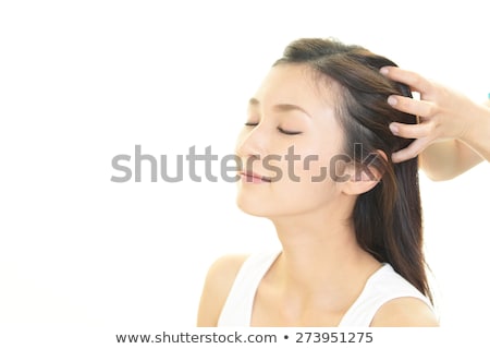 Attractive Young Woman Receiving Head Massage Stock foto © sunabesyou