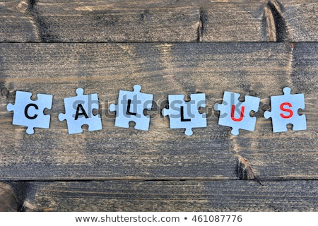 Stock foto: Puzzle With Word Call Us