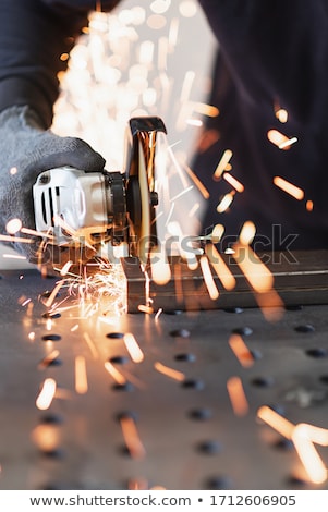 Stock photo: Angular Grinding Machine Is Cutting The Metal