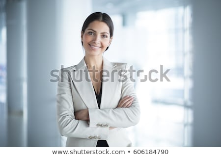 Сток-фото: Young Beautiful Business Woman Posing