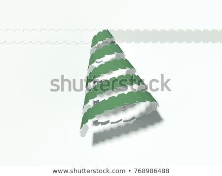 [[stock_photo]]: Tear Off Tape In Shape Of Christmass Tree 3d Rendering
