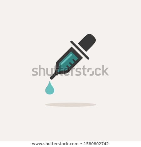 Stock photo: Dropper Pipette Icon With Beige Shadow Vector Illustration