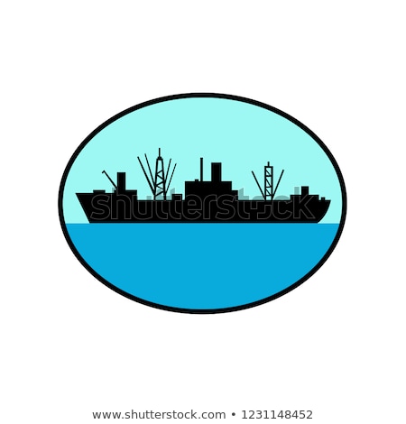 Foto stock: World War Two Attack Cargo Ship Retro