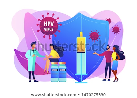 Stockfoto: Hpv Vaccination Concept Vector Illustration