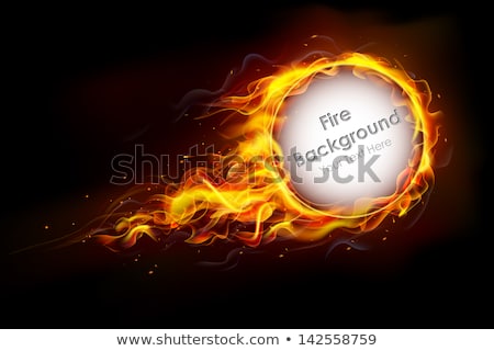 Stok fotoğraf: Fireplace With Fire Flame Heating Equipment Vector