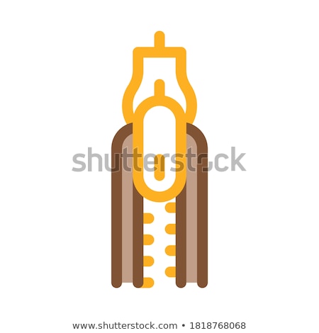 Stock photo: Zipper Fly Icon Vector Outline Illustration