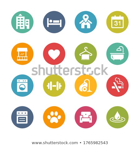 Hotel And Rentals Icons 2 Of 2 Fresh Colors Zdjęcia stock © Palsur