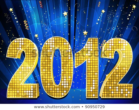 Stock photo: 2012 With Starburst Background Vector Clip Art