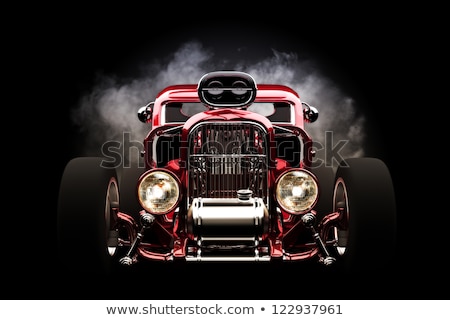 Stock foto: Red Old Fashioned Hot Rod