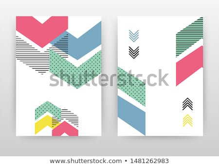 Stockfoto: Blue Folder With Green And Red Arrow