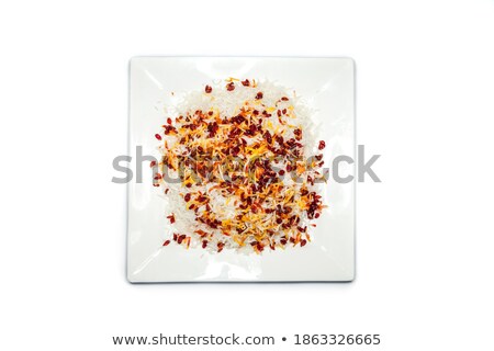 Stockfoto: Saffron Rice With Crunchy Vegetables