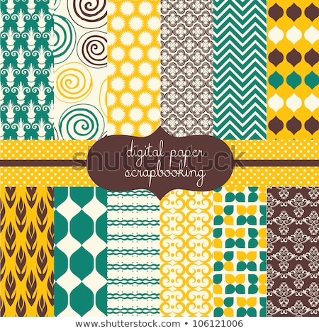 ストックフォト: Digital Scrapbook Papers Floral Pattern Vector