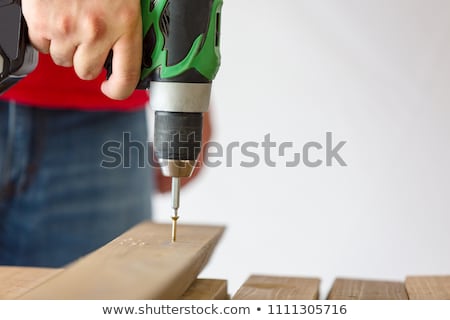 Сток-фото: Battery Operated Hand Drill And Bit