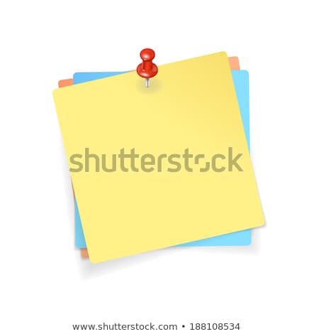 Foto stock: Info Red Sticky Notes Vector Icon Design