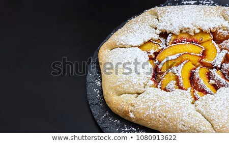 Foto stock: Tart From Wholegrain Flour With Nectarines