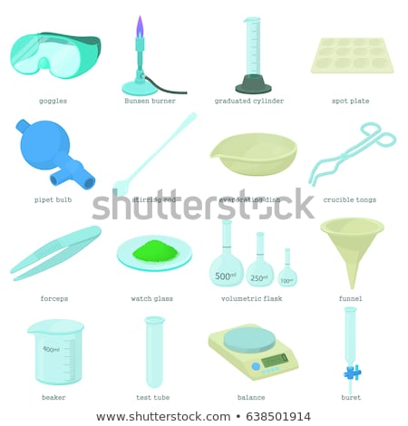 Foto stock: Set Of Laboratory Tools And Equipments