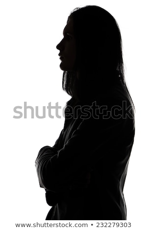 Сток-фото: Man Silhouette In Stern Pose