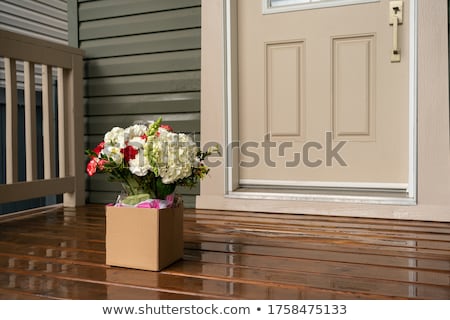 Zdjęcia stock: A Porch With Flowering Plants