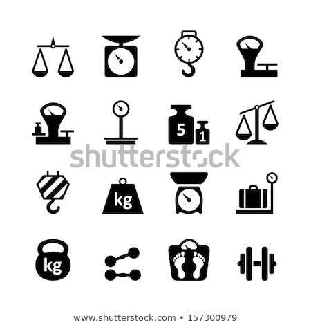 Stock fotó: Set Of Precision Weights For A Balance Scale