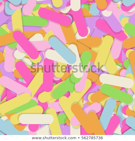 Zdjęcia stock: Festive Seamless Pattern With Confectionery Sprinkling Office Note Stickers Random Mess Repeated Te