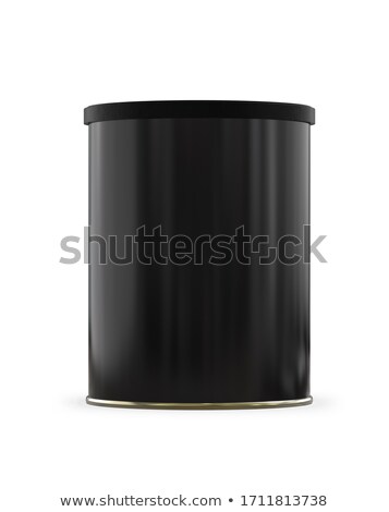 Stock fotó: Black Tin Can 3d Rendering