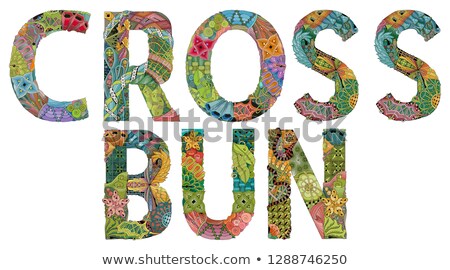 [[stock_photo]]: Cross Bun Vector Zentangle Object For Decoration