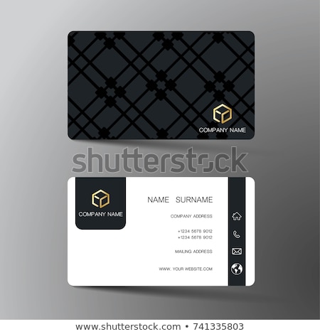 Zdjęcia stock: Abstract Geometric Business Card Template Design Layout