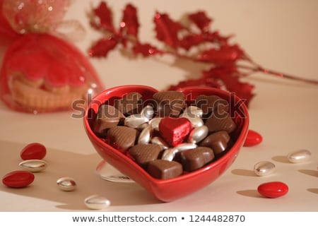 Zdjęcia stock: Champagne And Heart Shaped Sweets Holiday