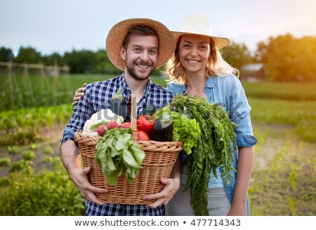 [[stock_photo]]: Couple With A Basket Of Produce