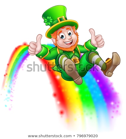 Stockfoto: Happy St Patricks Day Pot Of Gold End Of Rainbow