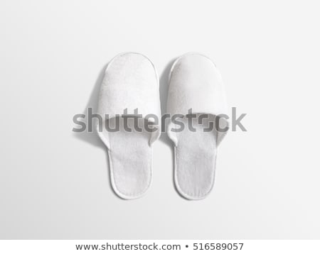 [[stock_photo]]: A Pair Of White Slippers