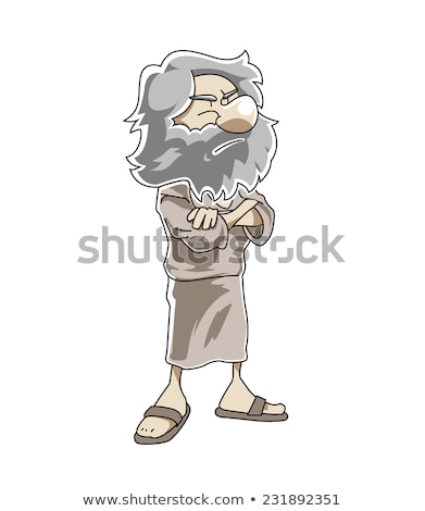 Foto stock: Angry Daddy Stands With His Arms Folded