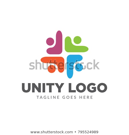 Stock photo: Colorful Hands Team Work Concept Icon