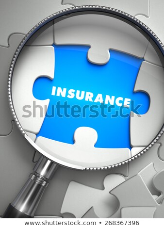 Stock photo: Life - Missing Puzzle Piece Through Magnifier
