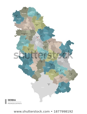 Foto stock: Map Of Serbia Subdivision Zajecar District