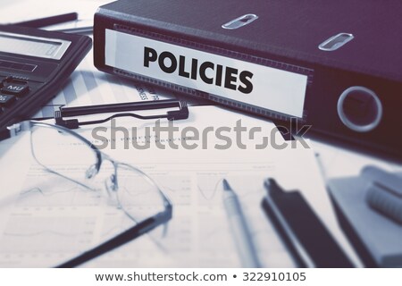 Stockfoto: Privacy On Ring Binder Blured Toned Image