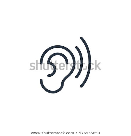 Zdjęcia stock: Human Ear Line Icon