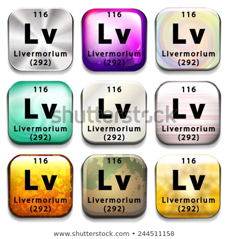 Foto d'archivio: A Periodic Table Button Showing The Livermorium