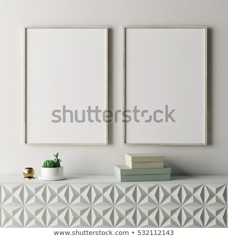 Stock photo: Two Golden Frames Mock Up