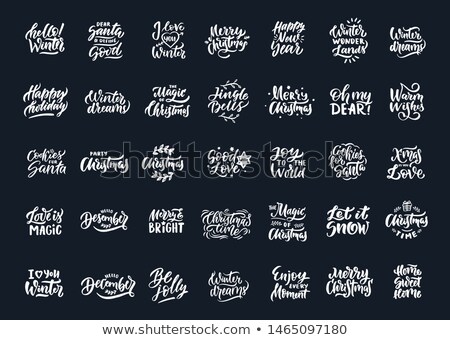 Foto stock: Set Of Marry Christmas And Happy New Year Banner On Dark And Red Background With Snowflakes And Gift