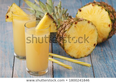 ストックフォト: Glasses Of Refreshing Pineapple Juice
