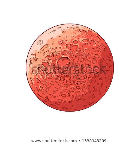 Stock fotó: The Planet Mars Vector Illustration Mars In Astrology Symbolizes Vigor Courage Determination