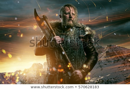 Stock fotó: Viking Battle With Ax