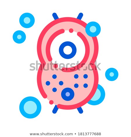 Stockfoto: Positive Bacterium Vector Sign Thin Line Icon